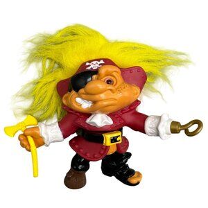 Vintage 1992 Hasbro Troll Doll Pirate With Yellow Hair READ